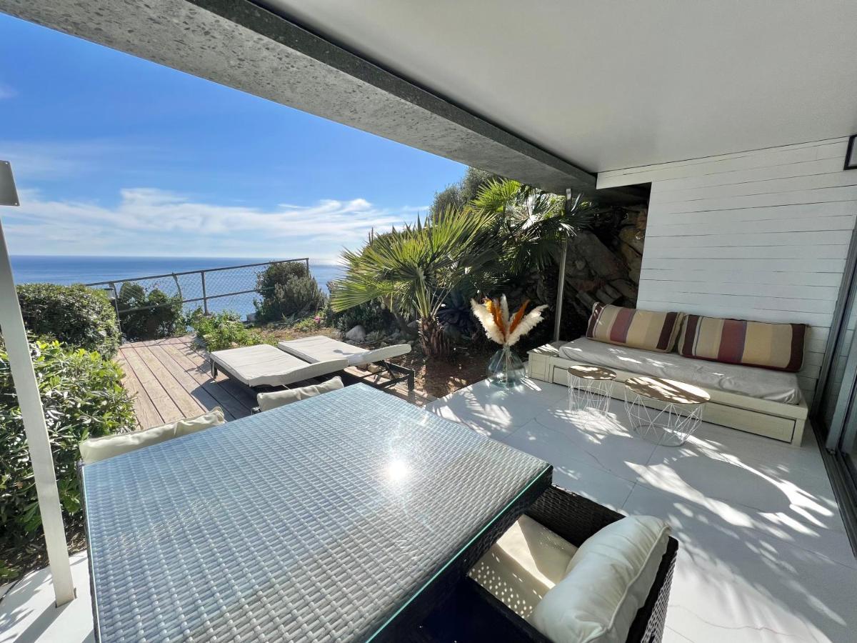 Luxueux Appartement - Vue Mer - Piscine - Free Parking - Monaco Cap-d'Ail Eksteriør bilde
