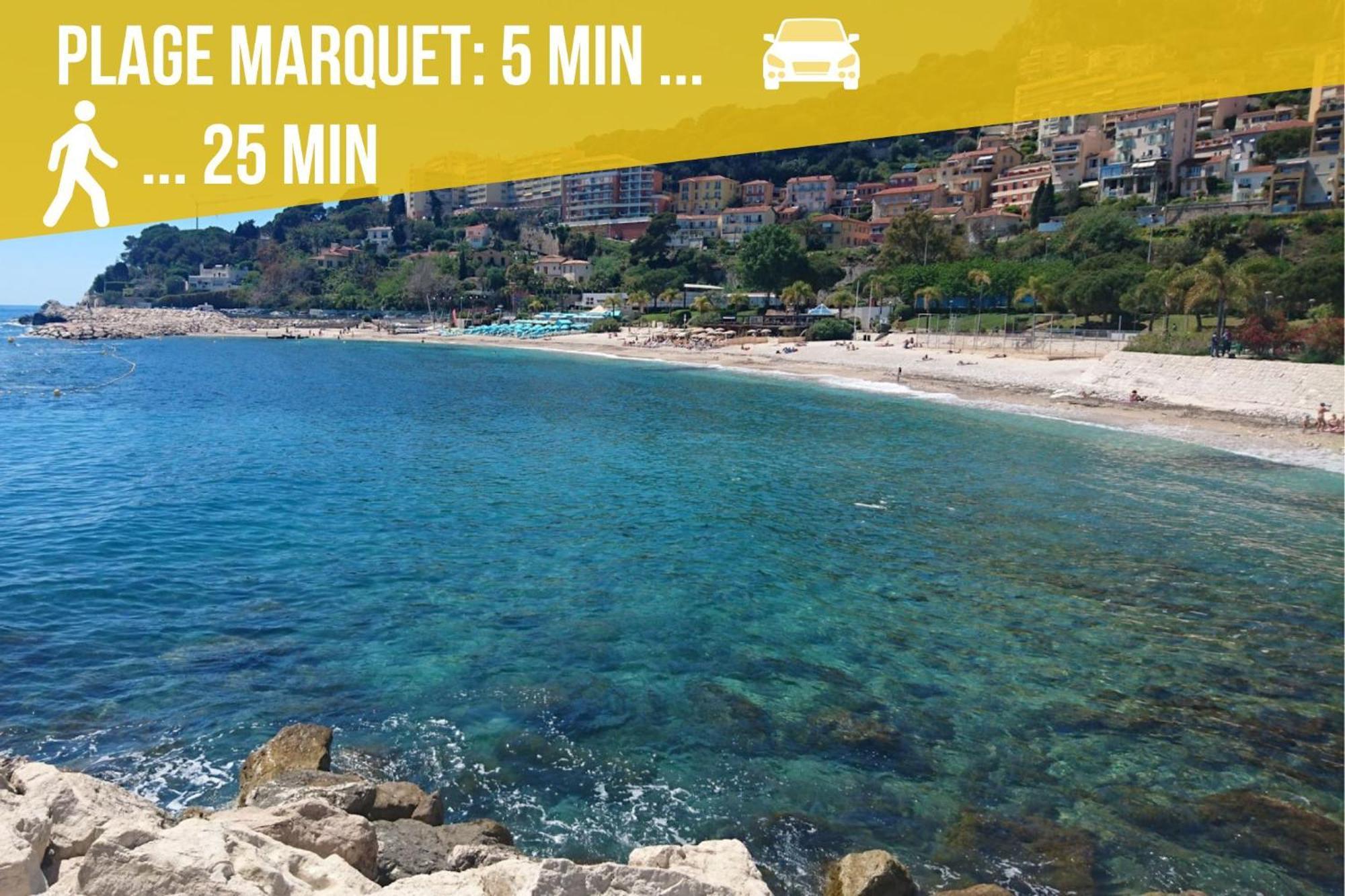 Luxueux Appartement - Vue Mer - Piscine - Free Parking - Monaco Cap-d'Ail Eksteriør bilde
